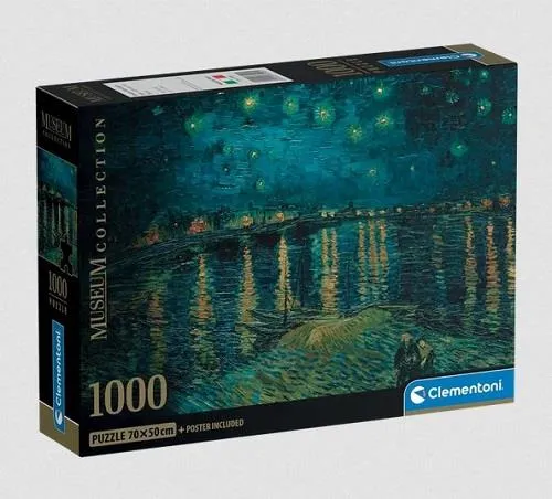 Clementoni Puzzle Van Gogh's Starry Night Over The Rhone - Nuit étoilée sur le Rhône (1000pcs)