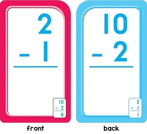 Substraction 0-12 Flash Cards - Cartes mémoire Soustraction
