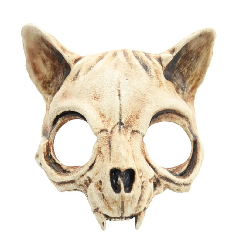 Cat Bone Half Mask for Adults