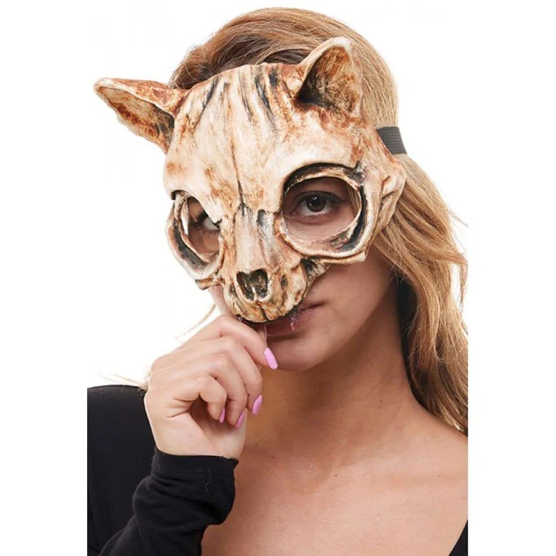 Cat Bone Half Mask for Adults