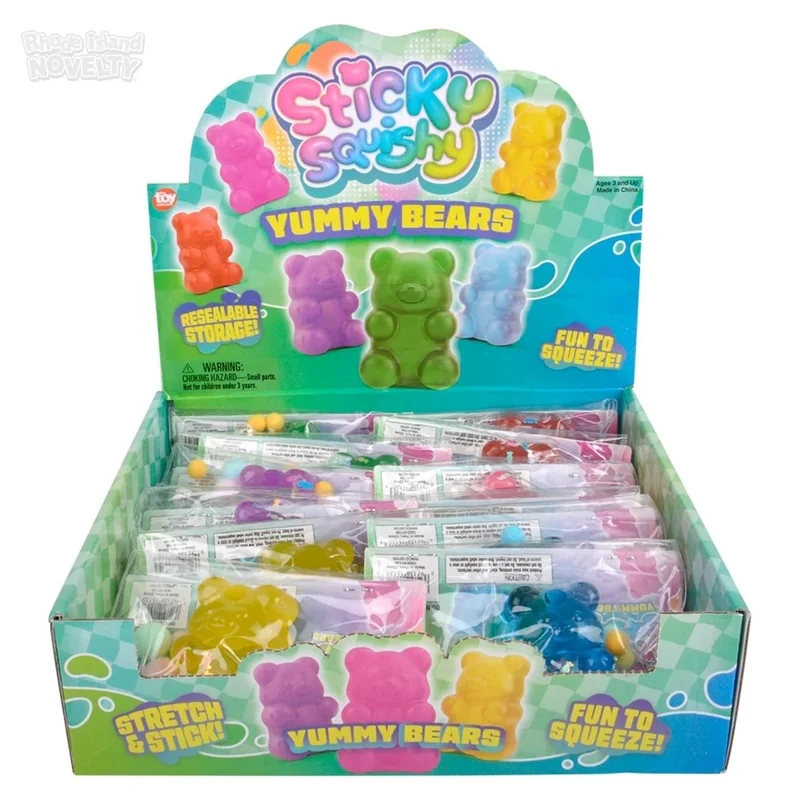 Yummy Bears Sticky Squishy Toy, Assortment, 1 Count