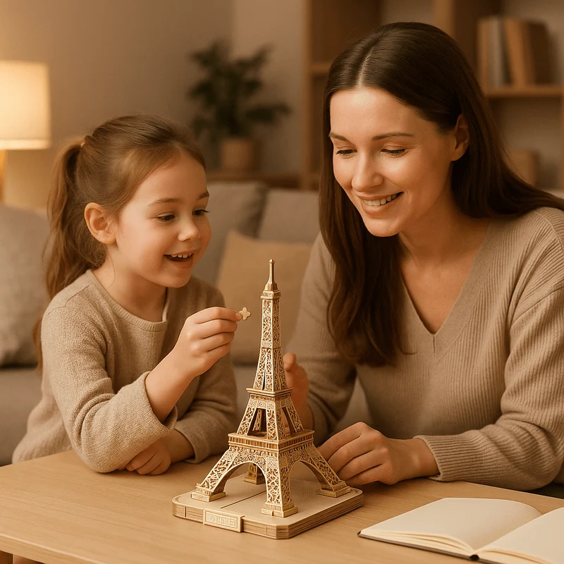 Puzzle 3D Bois – Tour Eiffel