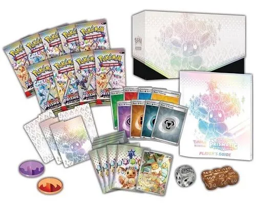 Pokemon Prismatic Evolutions Elite Trainer Box - Évolutions prismatiques Boîte d'entraînement d'élite