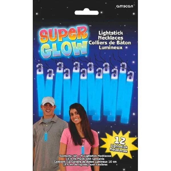 Light Stick Necklaces - Blue 4 In. 12/pkg.