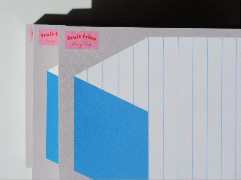 Bloc Memo Toit bleu - Fruit Fries Design Lab