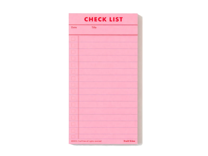Check List Vintage rose - Fruit Fries Design Lab