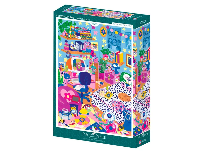 Puzzle Nostalgie 90's 1000 pièces – Pieces & Peace