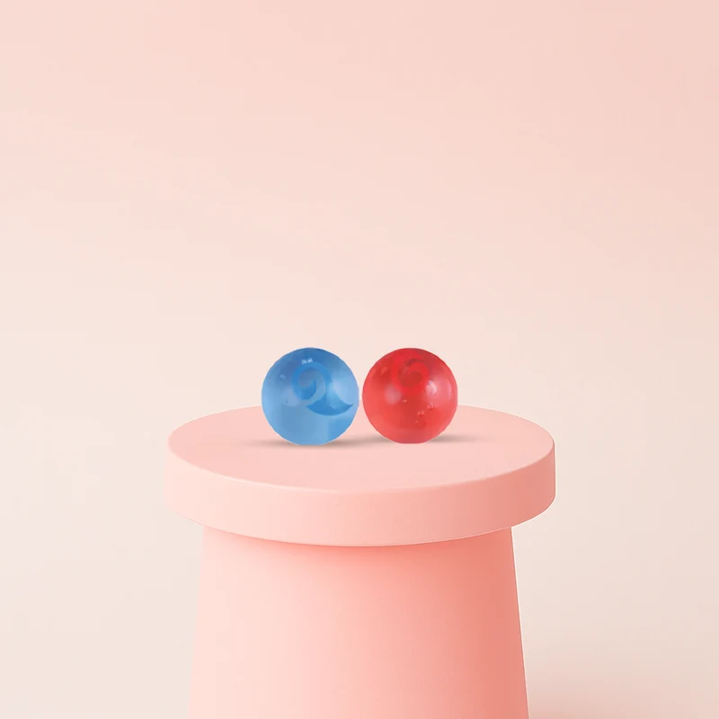 Ice and Fire Maltose Ball Red and Blue Glitter Stress Relief Ball