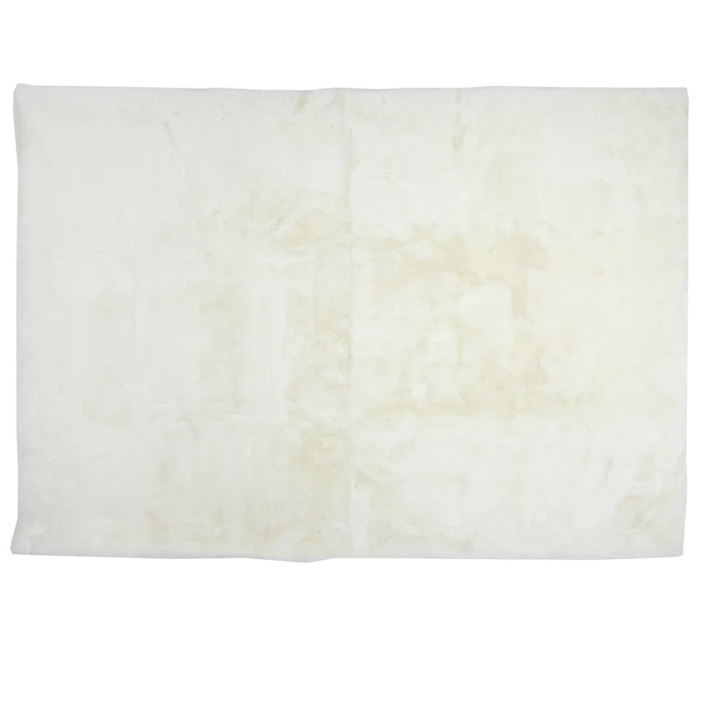 TAPIS IMITATION FOURRURE FIN ECRU 120X170CM