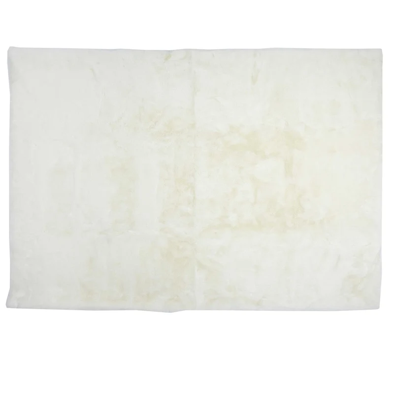 TAPIS IMITATION FOURRURE FIN ECRU 120X170CM
