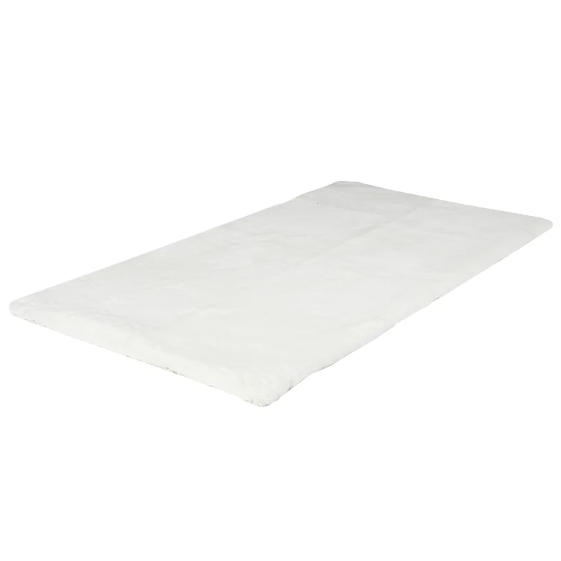 TAPIS IMITATION FOURRURE FIN ECRU 110X60CM