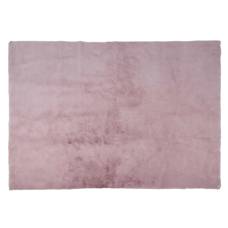 TAPIS IMITATION FOURRURE FIN ROSE 120X170CM