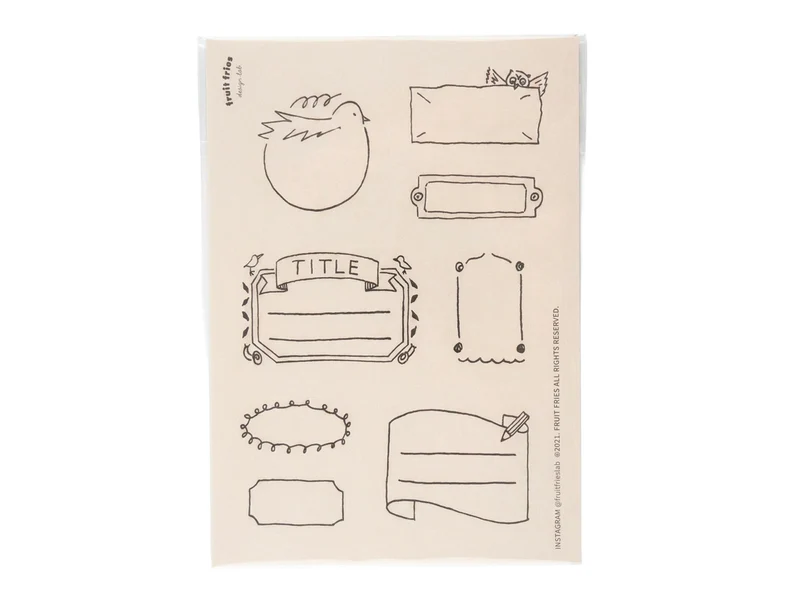 Etiquettes Label Sticker Oiseaux - Fruit Fries Design Lab