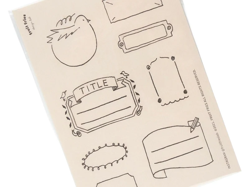Etiquettes Label Sticker Oiseaux - Fruit Fries Design Lab