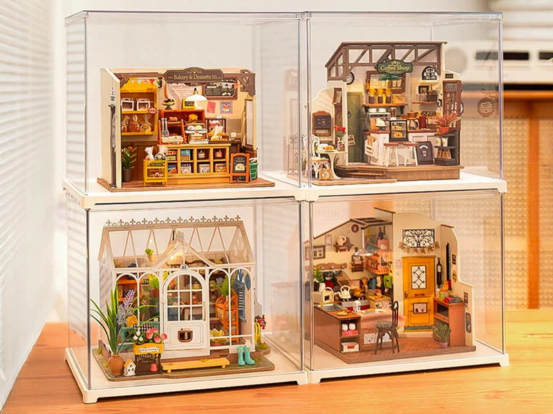 Vitrine pour maquette et miniature - Robotime