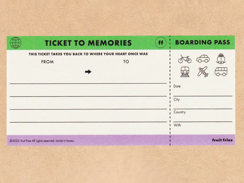 Bloc memo voyage billet avion - Fruit Fries Design Lab