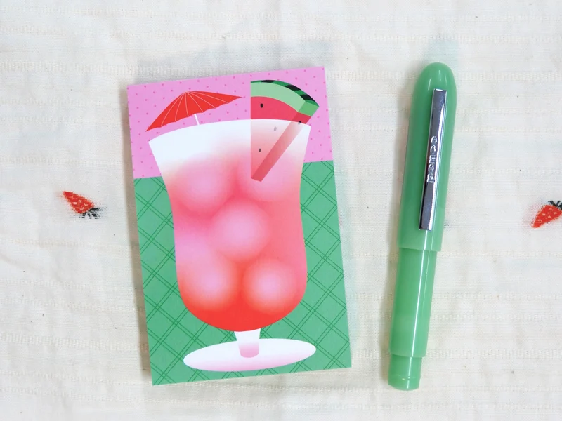 Mini bloc memo Summer jus de pastèque - Fruit fries Design Lab