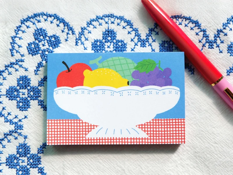 Mini bloc memo corbeille de fruits - Fruit fries Design Lab