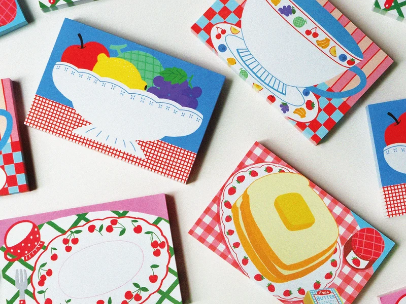 Mini bloc memo corbeille de fruits - Fruit fries Design Lab