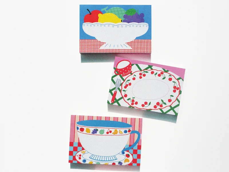 Mini bloc memo corbeille de fruits - Fruit fries Design Lab