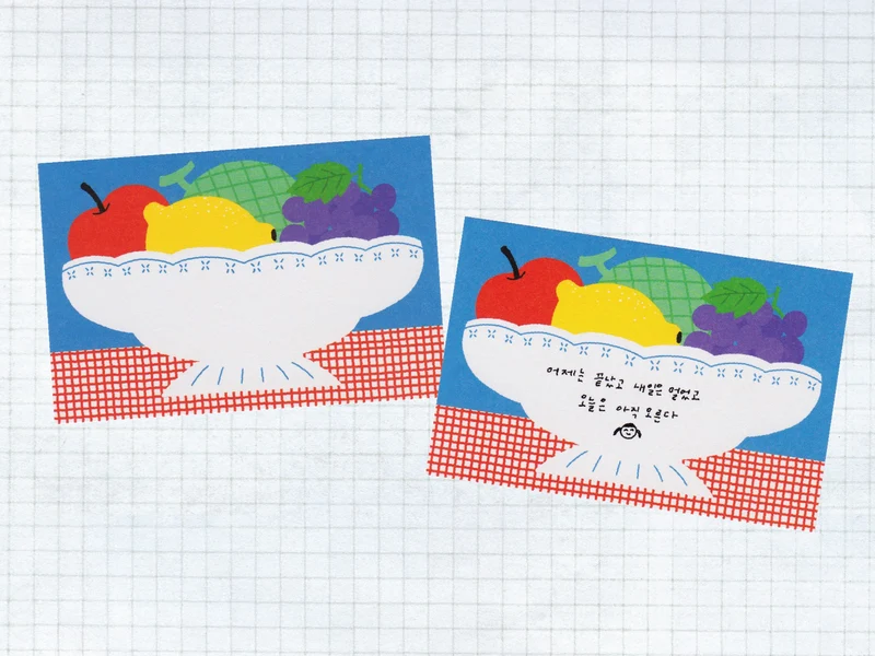 Mini bloc memo corbeille de fruits - Fruit fries Design Lab
