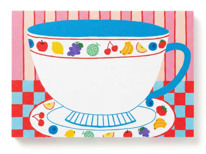 Mini bloc memo tasse vintage - Fruit fries Design Lab