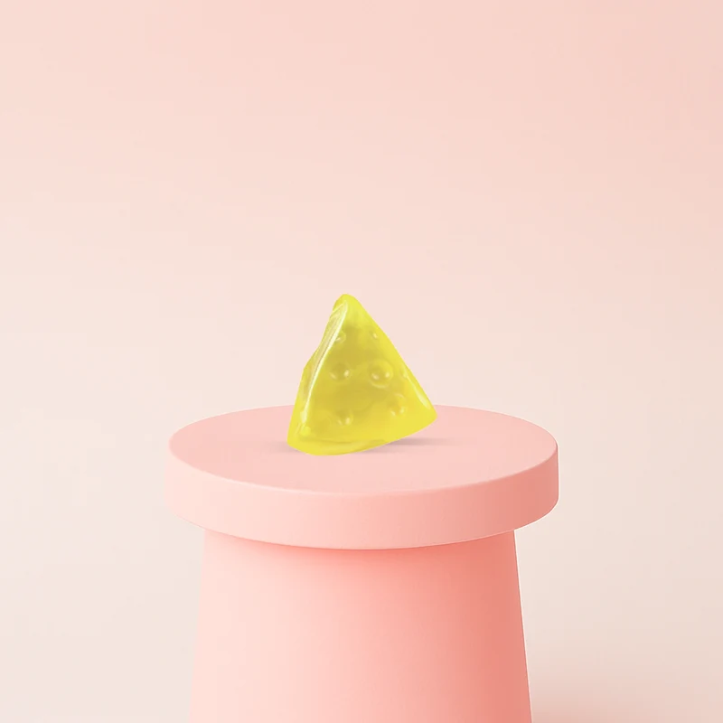 Squishy Cheese Slice with Maltose Glitter Cheese Stress Relief Toy