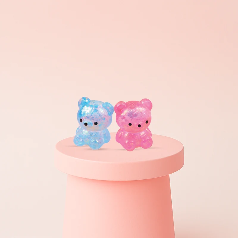 Little Maltose Bear Glitter Bear Stress Relief Toy Set