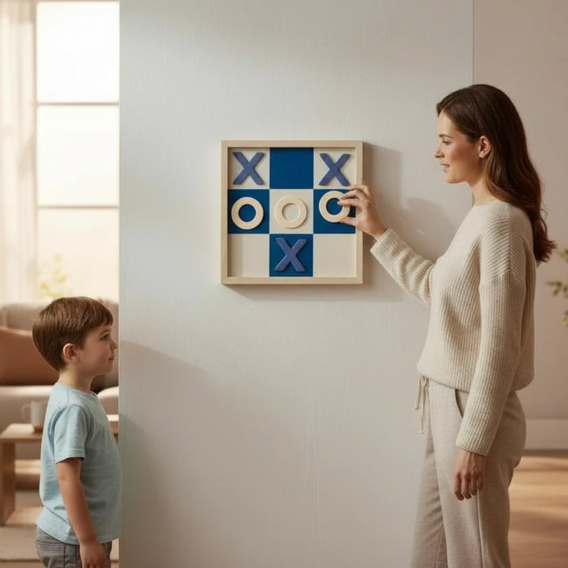TIC TAC TOE MURAL EN BOIS