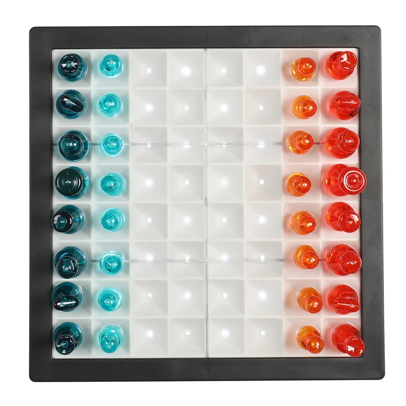 JEU D'ECHECS TRANSPARENT LED
