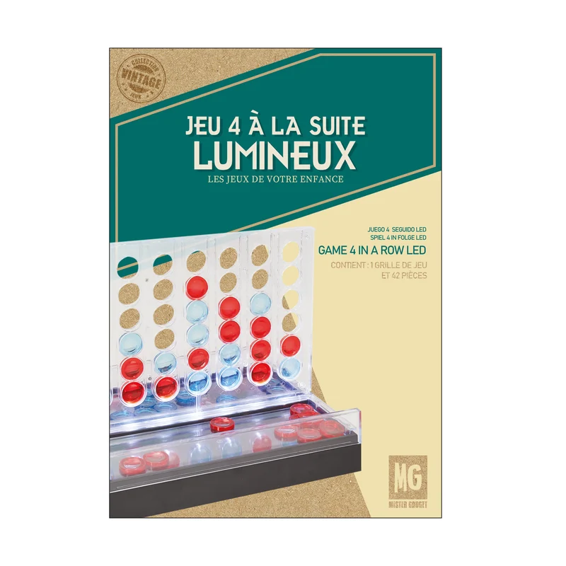 JEU DU 4 A LA SUITE TRANSPARENT LED