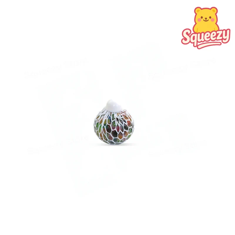 Mesh Ball with Beads Colorful Bead Stress Relief Toy