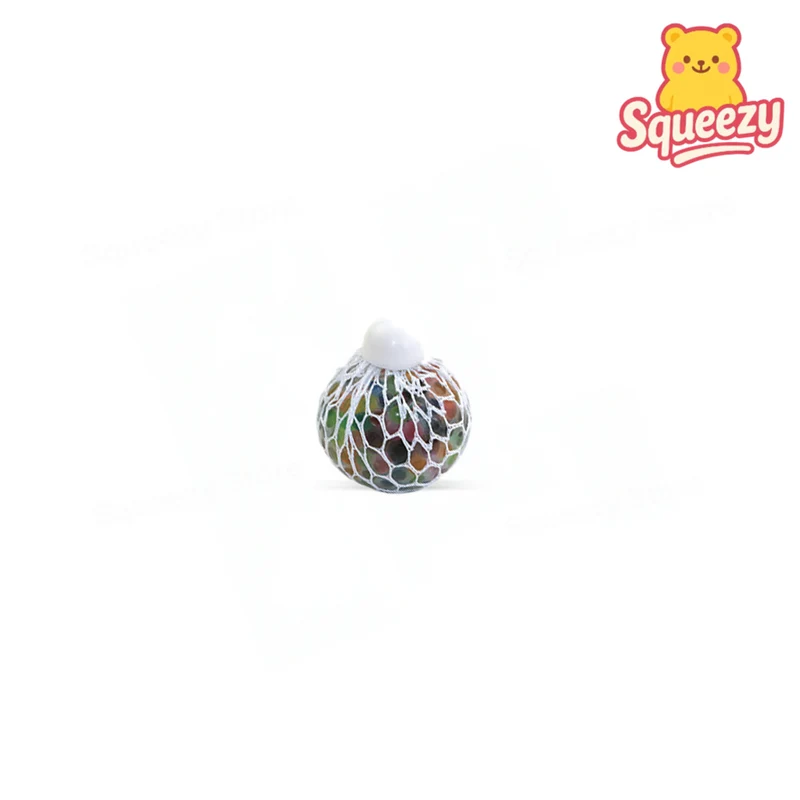 Mesh Ball with Beads Colorful Bead Stress Relief Toy