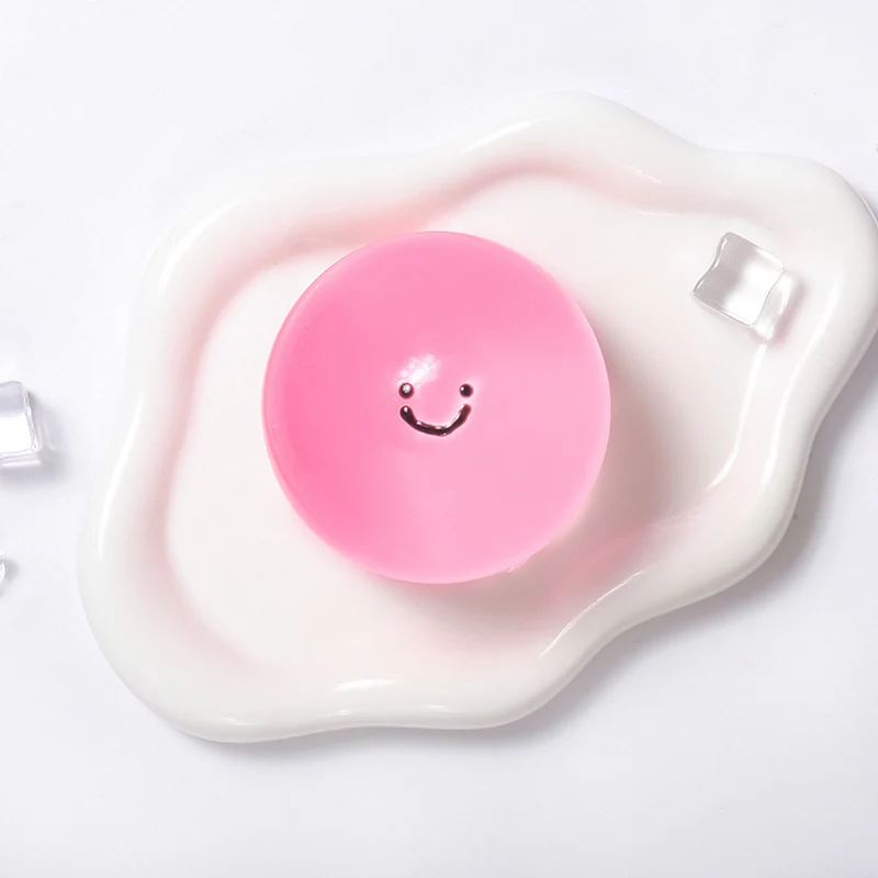 100g Crystal Pink Smile Face Magic Ball Taba Squishy
