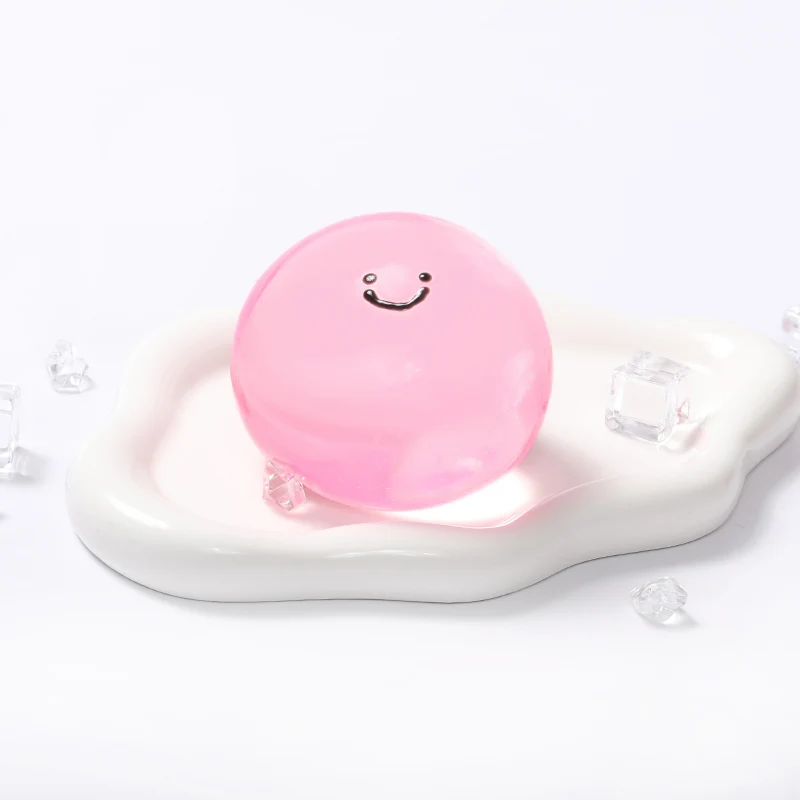 100g Crystal Pink Smile Face Magic Ball Taba Squishy