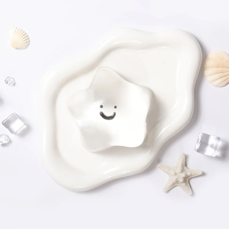 180g Crystal Clear Transparent Smiley Star Taba Squishy