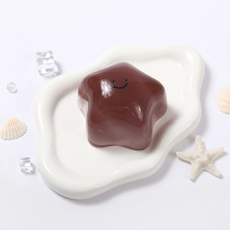 180g Crystal Chocolate Transparent Smiley Star Taba Squishy