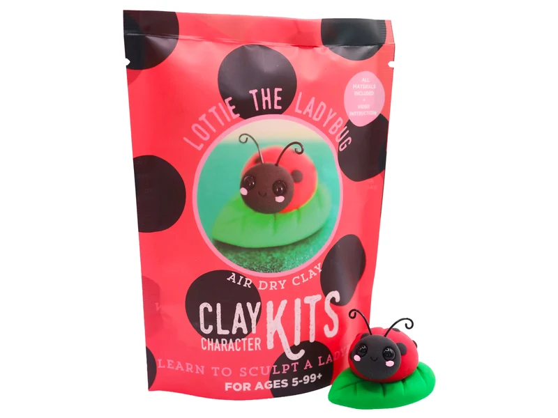 Kit de pâte polymère auto-durcissante - Lottie la Coccinelle