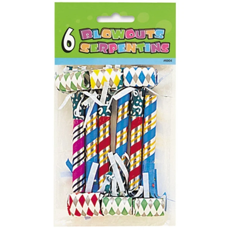 Party Blowouts - Multicolor 6/pkg