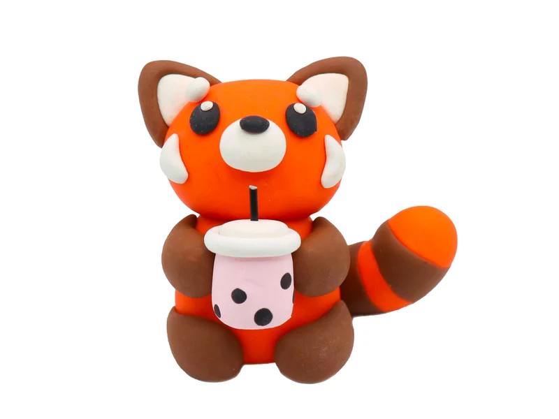 Kit de pâte polymère - Panda Roux