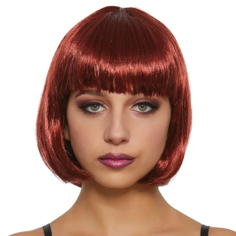 Burgundy Daisy wig for women