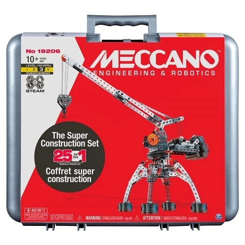 Meccano Super Construction Motorized Building Set 25-in-1 - Coffret Batiment Motorizé 25-en-1