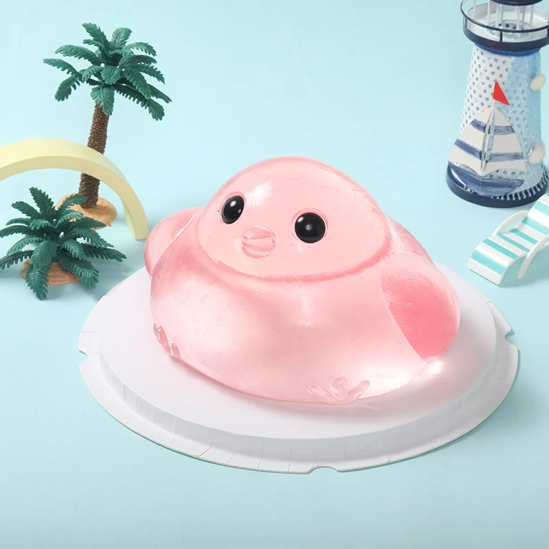 2100g Giant Crystal Pink Chicken Taba Squishy