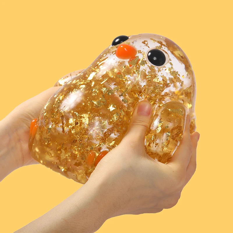 2100g Giant Crystal Golden Chicken Taba Squishy
