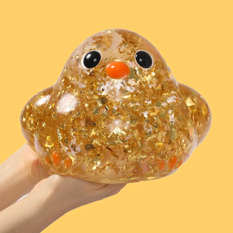 2100g Giant Crystal Golden Chicken Taba Squishy