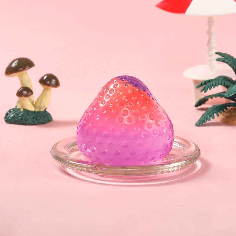 130g Rainbow Crystal Strawberry Taba Squishy