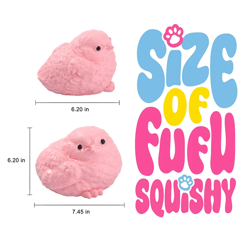 1600g Giant Pink Chicken Taba Squishy