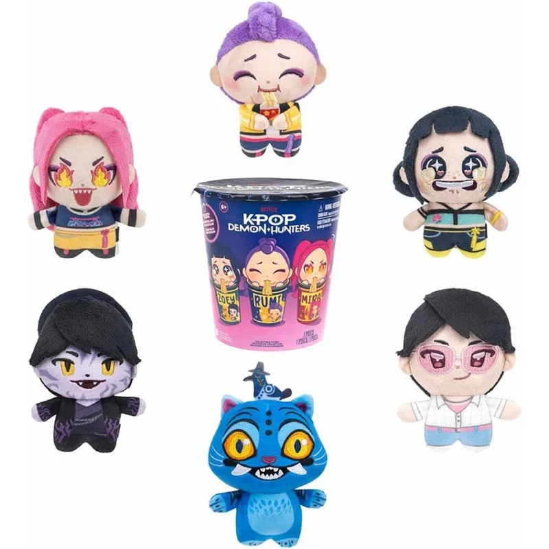 KPop Demon Hunters Mini Ramyeon Cups Mystery Plush, 4 Inches, 1 Count