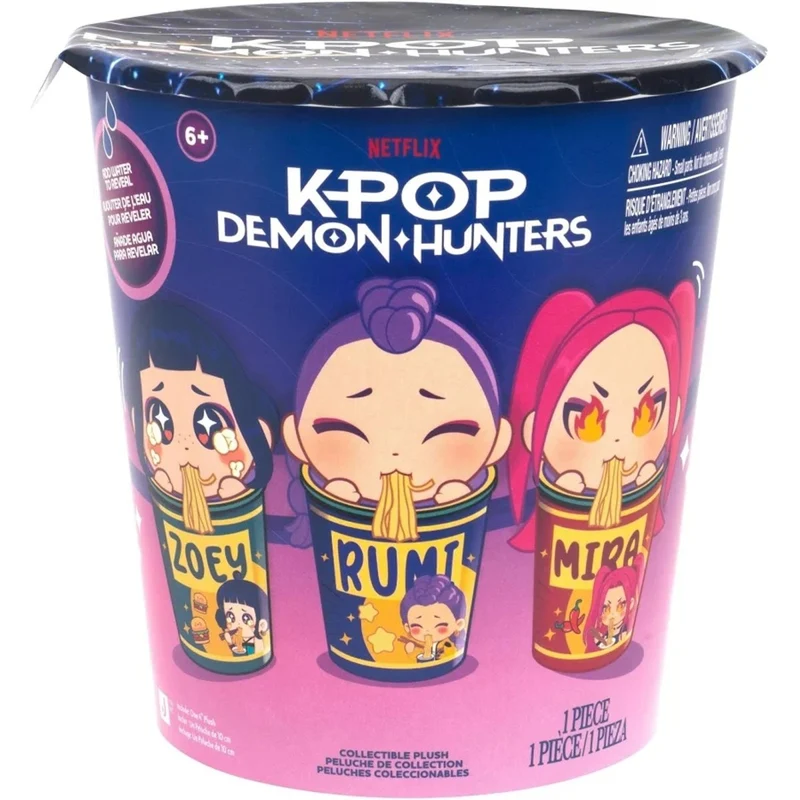 KPop Demon Hunters Mini Ramyeon Cups Mystery Plush, 4 Inches, 1 Count