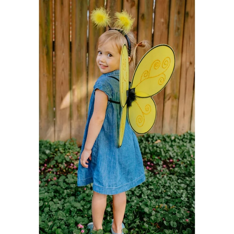 Bumblebee Wings and Headband Costume Kit for Kids, Bee Costume Accessory Kit